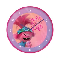 Trolls 2 - Wanduhr "Music Is Life" PM207 (Einheitsgröße) (Pink/Violett)