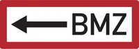 Dreifke® Feuerwehrschild, BMZ (Brandmeldezentrale) mit Pfeil nach links - DIN...