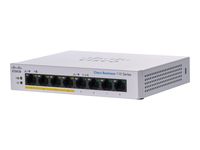 Cisco CBS110-8PP-D Nicht verwaltet L2 Gigabit Ethernet (10/100/1000) Ethernet-Anschluss, unterstützt die Stromversorgung über diesen Anschluss (PoE) Grau