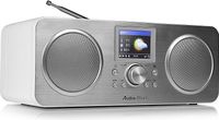 AudioAffairs Portables Internetradio, Akku, Bluetooth, DAB, Digitalradio mit Wecker, WLAN Küchenradio, UKW-Tuner, Uhrenradio