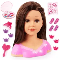Bayer Design - 90088AK, Charlene Super Model Styling Head, hlava na líčenie, kadernícka hlava vrátane kozmetiky a príslušenstva