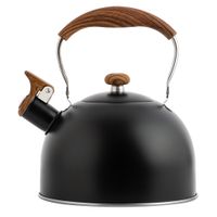 ACAMPTAR Edelstahl-Wasserkocher Pfeifender Teekessel Kaffee Küche Herd Induktion für Zuhause Küche Camping Picknick 4L