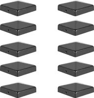 Yakimz 10x Pfostenkappe Zaunpfahl Abdeckung Pyramide Abdeckkappe für Pfosten 91x91mm Schwarz