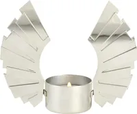 Lambert Uriel Teelichthalter Edelstahl, nickel, H 10 cm 46239