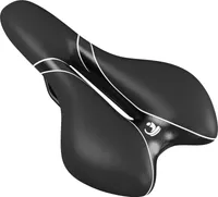 WELLGRO Sportsattel schwarz - Rennradsattel - ca. 28x16x8 cm (LxBxH) - Fahrradsitz für Mountainbike - Trekkingrad - Fahrradsattel gepolstert