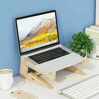 Laptop Ständer Notebook Ständer kompatibel bis 15 Zoll Laptops, Laptop Sständer aus Massivholz, Tragbarer Laptop Ständer,300g