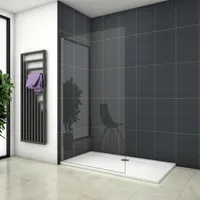 Walk in Duschkabine B.80xH.200cm Duschwand 10mm NANO ESG-Glas Duschabtrennung ohne Stabilisator Duschtrennwand