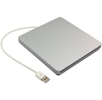 Externes CD DVD laufwerk,Externer USB 2.0-Steckplatzfür Mac OS/WindowsME / 2000 / XP/Vista / 7 Silber