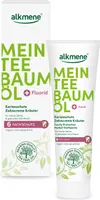 alkmene Mein Teebaumöl Kariesschutz Zahncreme Kräuter 100 ml mit 6fach Schutz - vegan & klimaneutral - Fluorid Zahnpasta