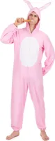 Lustiger Hase Kostüm für Erwachsene Kaninchen rosa-weiss