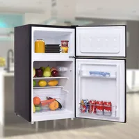 COSTWAY 90L Kühlschrank mit 27L Gefrierfach Kühl-Gefrier-Kombination  Standkühlschrank Gefrierschrank mini Kühlschrank schwarz