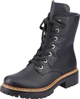 Rieker Damen Stiefeletten Schnürung Blockabsatz 72612, Größe:40 EU, Farbe:Schwarz