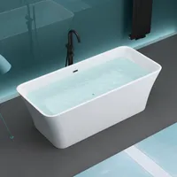 Mai & Mai freistehende Acryl-Badewanne Standbadewanne Weiß inkl. Push-Open Ablaufgarnitur Breite 170cm V529