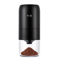 Elektrický mlýnek na kávu s nastavitelnou hrubostí Přenosný dobíjecí mlýnek na koření Mlýnek na zrnkovou kávu (černý)