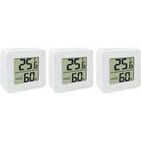 3 Stück Thermometer für Innenräume,Raumthermometer Digital Innen,Mini LCD Digital Thermometer Hygrometer