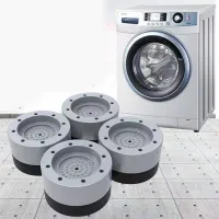 4 Stück Vibrationsdämpfer, Waschmaschine Füße Pad Fußpolster, Beinmatte, Anti Vibrations Pad Slipstop Silent Leg Base für Waschmaschine & Trockner