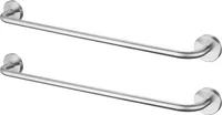2 pcs Auralum Edelstahl Handtuchhalter Handtuchstange Badetuchhalter Badezimmer 60 CM Duschtuchhalter Wandmontage, Gebürstet
