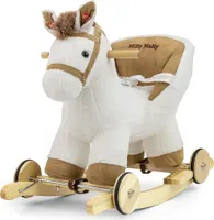 Milly Mally Polly biely hojdací koník s melódiou a kolieskami