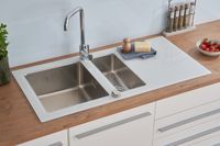 BERGSTRÖM Keramik Spüle VALENCIA Beschichtet Küche Einbauspüle Spülbecken Weiß Bei Online Bestellen