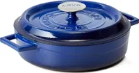 LAVA Kochtopf mit Deckel aus emailliertem Gusseisen Blau mit 2,5 Liter