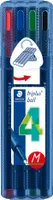 STAEDTLER Kugelschreiber triplus ball 437 M 4er Etui