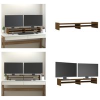 vidaXL Monitorständer Honigbraun 100x27x15 cm Massivholz Kiefer - Monitorständer - Bildschirmständer - Monitorerhöhung - Laptopständer