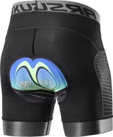 Lixada Radlerhose Herren mit Sitzpolster 5D Gepolsterte Fahrradhose kurz Atmungsaktive Elastizität Schnelltrocknende Stoßfeste Herren Fahrrad Hosen Radhose (L)