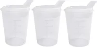 Medi-Inn Schnabelbecher Set - 3 Stück, mit Trinköffnung 12 x 10 mm, transparent, Kunststoff – Ideal für Kinder und Senioren