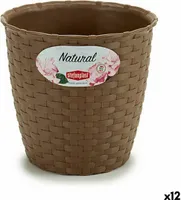 Blumentopf Stefanplast Braun Kunststoff 14 x 13 x 14 cm (12 Stück)