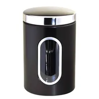 MICHELINO Edelstahl Vorratsdose 1,5 L Schwarz