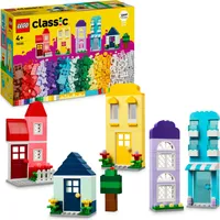 LEGO Classic Kreative Häuser, Bausteine-Set für Kinder, Konstruktionsspielzeug mit 850 Steinen, Haus-bauen-Spielzeug mit Zubehör, Geschenk für Jungen und Mädchen ab 4 Jahren 11035