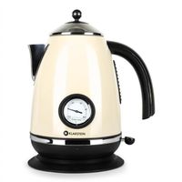 Klarstein Aquavita Chalet - Wasserkocher, Teekocher, Retro Teekessel Design, 1,7 Liter, 2200 Watt, kabellos, Vintage Temperatur-Anzeige, Cool-Touch-Griff, Überhitzungsschutz, creme Klarstein Aquavita Chalet - Wasserkocher, Teekocher, Retro Teekessel Design, 1,7 Liter, 2200 Watt, kabellos, Vintage Temperatur-Anzeige, Cool-Touch-Griff, Überhitzungsschutz, creme