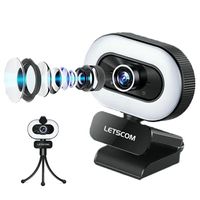 Webcam mit Mikrofon Full HD USB Webcams Mini Computer Kamera Webcam, 360° Drehung, webcam für pc Laptops Desktop und Spiele,Schwarz
