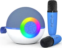 Karaoke-Mikrofon, Karaoke Maschine, Bluetooth Karaoke mit 2 kabellosen Mikrofonen, Geschenke
