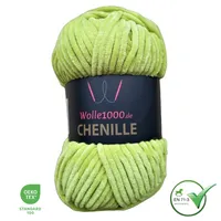 Wolle1000 Chenille - 46 GRÜN - 100g - weiches Chenille Garn / Kuschelwolle