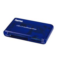 hama USB 2.0 Card Reader Writer 35 in 1 blau