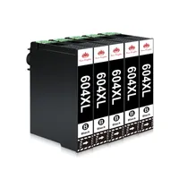 5 Schwarz Druckerpatronen für Epson 604 604XL WF-2910 WF-2930 WF-2935 WF-2950 XP-2200 XP-2205 XP-3200 XP-3205 XP-4200 XP-4205