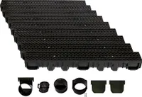 ScarMaxx B125 Entwässerungsrinne Set, Regenwasser Ablauf, Bauhöhe 115 mm - 9m