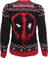 Deadpool - Pullover für Herren/Damen Uni - weihnachtliches Design HE720 (M) (Schwarz/Rot/Weiß)