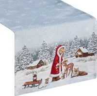 Eurofirany běhoun na stůl 1154 Vánoční ubrus 45x140 cm Gobelin