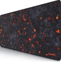 Titanwolf Gaming Mauspad XXL, 900 x 400 x 3 mm, Schreibtischunterlage, abwaschbar, rutschfeste Rückseite, Geschwindigkeit & Präzision, Lavamotiv