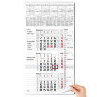 3 Monatskalender 2025 Wandkalender mit Schieber - "Notizfeld & Platz für Termine" Kalender 2025 Wandkalender | FSC-zertifiziert, mit Schulferien, Feiertagen & Jahresübersicht | Großformat 30x56 cm (gefalzt!)