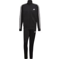adidas Jogginganzug Herren schwarz im 3 Streifen Design, Größe:7 [L] 52, Farbe:Schwarz