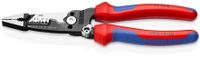 KNIPEX 13 72 8 WireStripper Multifunktions-Elektrikerzangen amerikanisches Modell mit Mehrkomponenten-Hüllen schwarz atramentiert 200 mm