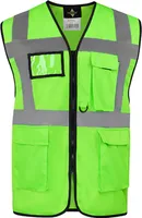 Korntex KXCMF | Comfort Executive Multifunctional Safety Vest Hamburg - Farbe: Neon Green - Größe: L