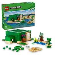 LEGO Minecraft Das Schildkrötenstrandhaus, Spielzeug-Haus mit Zubehör für Mädchen und Jungen ab 8 Jahren, Set mit Tieren und Figuren aus dem Videospiel, Geschenk für Gamer 21254