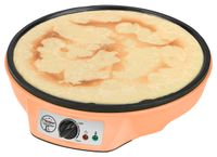 Bestron Crêpes Maker im Retro Design, für Crepes mit Ø 30 cm, inkl. Teigverteiler & Crêpes-Wender, mit Antihaftbeschichtung, 1000 Watt, Sweet Dreams Kollektion, Farbe: Orange