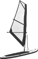 vidaXL Aufblasbares SUP-Board mit Segel Set Schwarz und Weiß