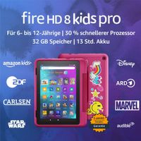 Amazon Fire HD 8 Kids Pro Tablet (2022) 20,3 cm (8 Zoll) HD Display, ab 6 Jahren, 32 GB Speicher, kindgerechte Hülle mit Regenbogen-Design