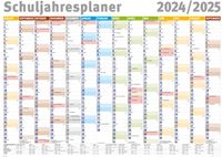 Schuljahresplaner 2024/2025 Wandplaner Kalender - Giant XXL Poster 140x100 cm